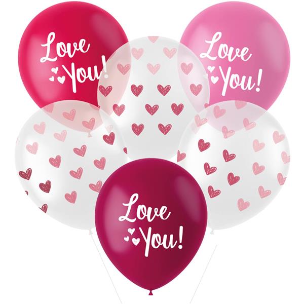 Grote foto rood roze ballonnen love you 33cm 6st verzamelen overige verzamelingen