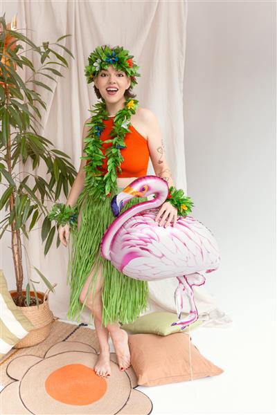 Grote foto hawaii rok groen stro verzamelen overige verzamelingen