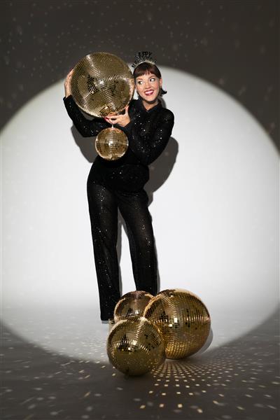 Grote foto gouden discobal 20cm verzamelen overige verzamelingen