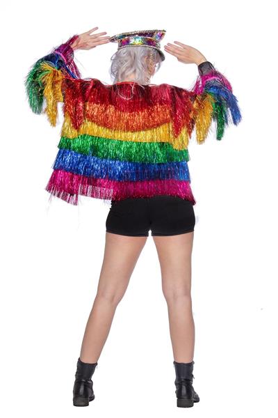 Grote foto festival jas regenboog dames tinsel verzamelen overige verzamelingen