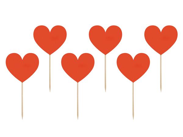 Grote foto hartjes cupcake toppers 11cm 6st verzamelen overige verzamelingen