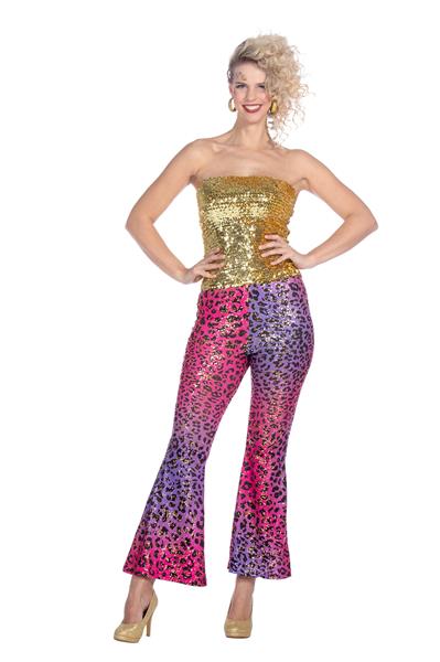 Grote foto hippie 60s broek paars roze dames glitter verzamelen overige verzamelingen
