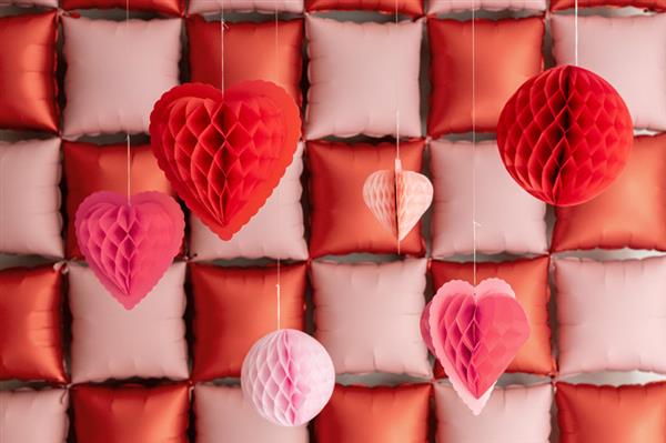 Grote foto hartjes honeycombs rood roze 30cm 3st verzamelen overige verzamelingen