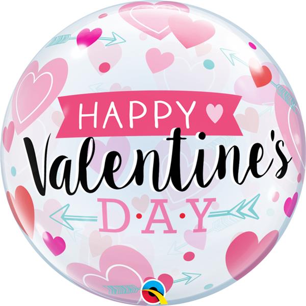 Grote foto bubbles ballon happy valentine day 56cm verzamelen overige verzamelingen