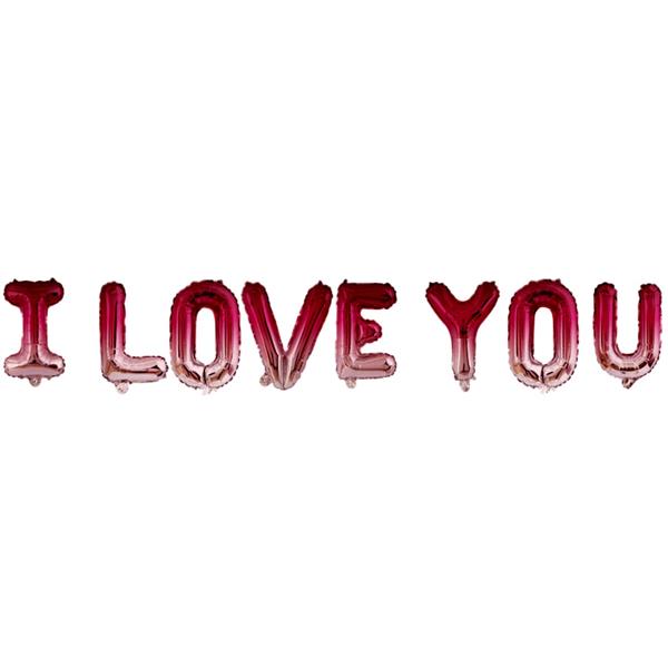 Grote foto roze helium ballon i love you leeg 36cm 8st verzamelen overige verzamelingen