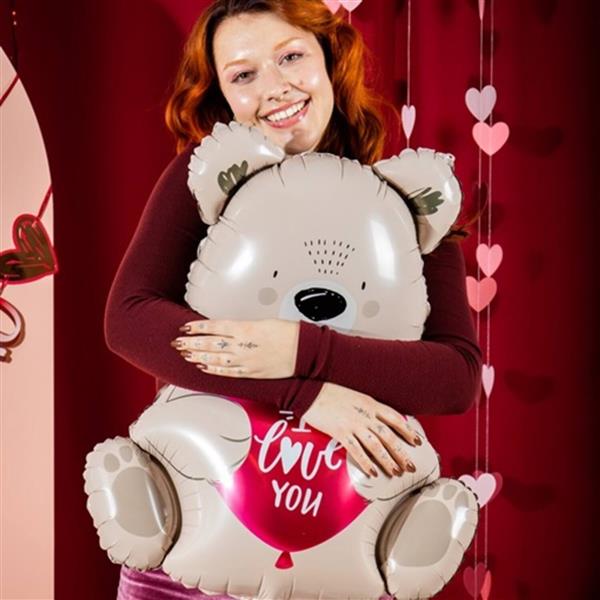 Grote foto beer helium ballon i love you leeg 56cm verzamelen overige verzamelingen