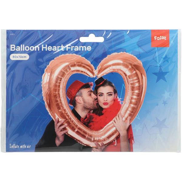 Grote foto hart helium ballon rose goud fotolijst leeg 80cm verzamelen overige verzamelingen