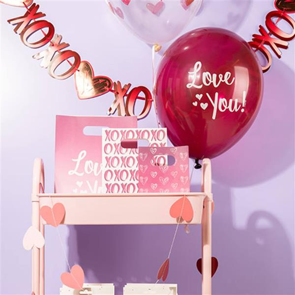 Grote foto rood roze ballonnen love you 33cm 6st verzamelen overige verzamelingen