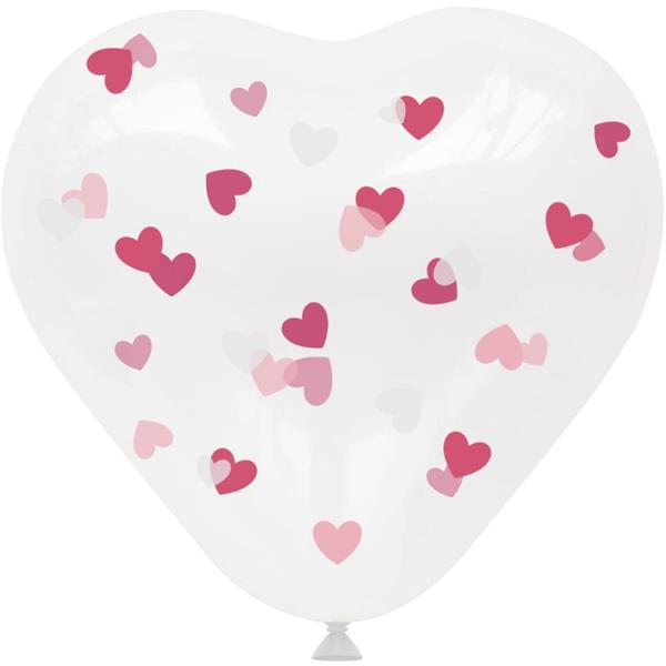 Grote foto roze hartjes ballonnen 30cm 4st verzamelen overige verzamelingen