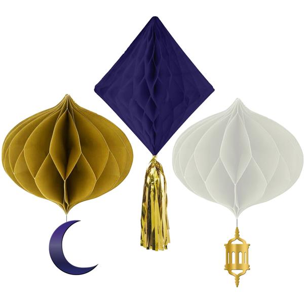 Grote foto honeycomb set eid mubarak 3 stuks verzamelen overige verzamelingen