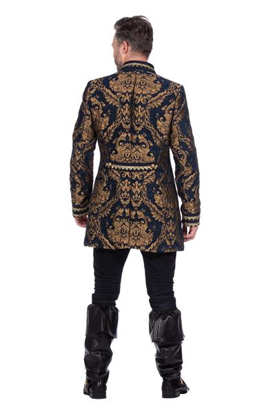 Grote foto brokaat jas blue luxe verzamelen overige verzamelingen