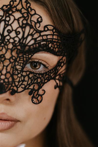 Grote foto zwarte oogmasker kant verzamelen overige verzamelingen