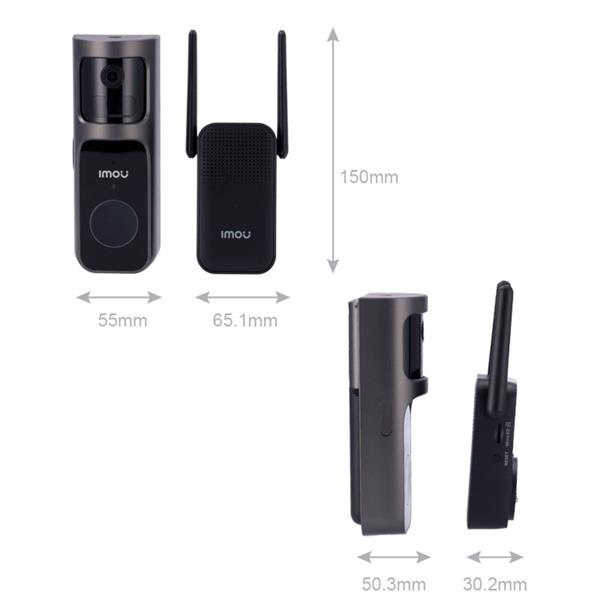 Grote foto imou 3mp wifi deurbel kit smart tracking micro sd kaart slot audio db 2sp 3t0w audio tv en foto videobewakingsapparatuur