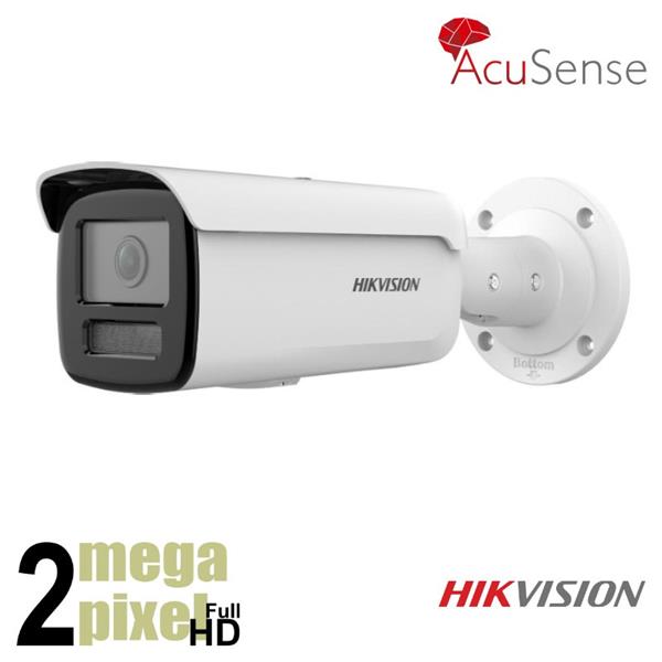 Grote foto hikvision full hd acusense ip camera 2.8mm 80m nachtzicht darkfighter 2cd2t26g2 4i audio tv en foto videobewakingsapparatuur