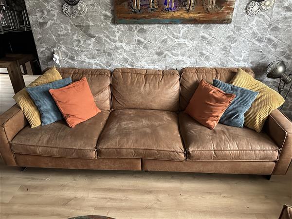 Grote foto cognackleurig bankstel huis en inrichting bankstellen