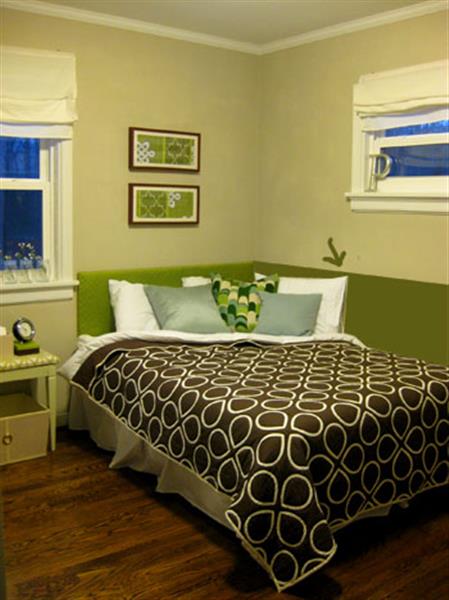 Grote foto op maat gemaakte hoekopstelling hoofdbord huis en inrichting slaapbanken