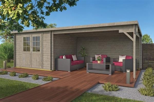 Grote foto tuinhuis charlotta met overkapping 300 400x300 tuin en terras tuinhuisjes en blokhutten