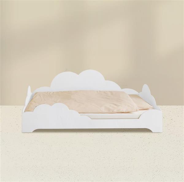 Grote foto kinderbed wolk wit 90x200 cm wit 90x200cm kinderen en baby complete kinderkamers