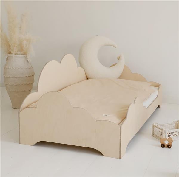 Grote foto kinderbed wolk naturel 90x200 cm naturel 90x200cm kinderen en baby complete kinderkamers