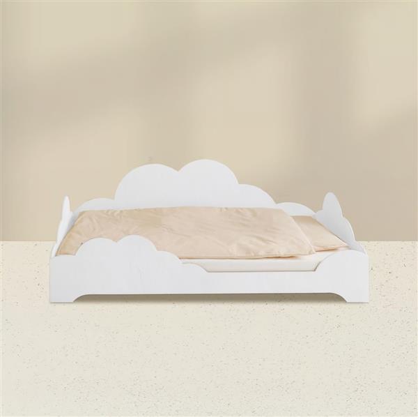 Grote foto kinderbed wolk naturel 90x200 cm naturel 90x200cm kinderen en baby complete kinderkamers
