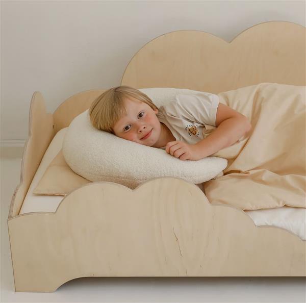 Grote foto kinderbed wolk naturel 90x200 cm naturel 90x200cm kinderen en baby complete kinderkamers