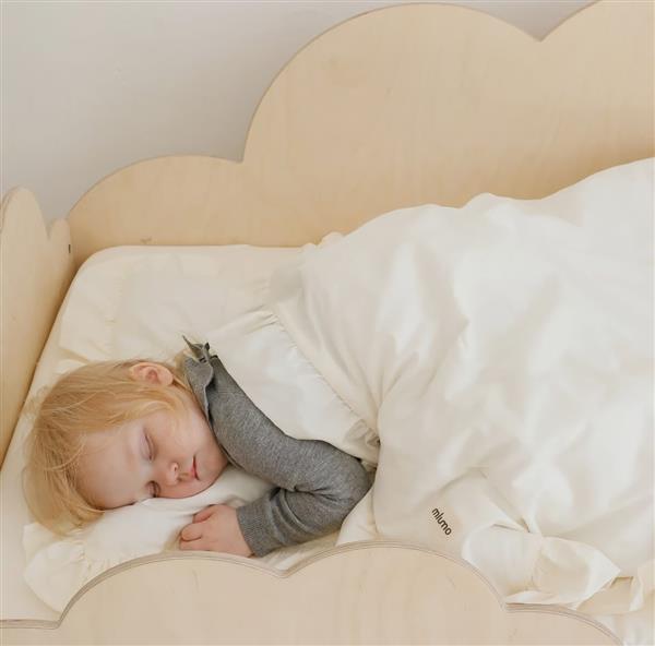 Grote foto kinderbed wolk naturel 90x200 cm naturel 90x200cm kinderen en baby complete kinderkamers