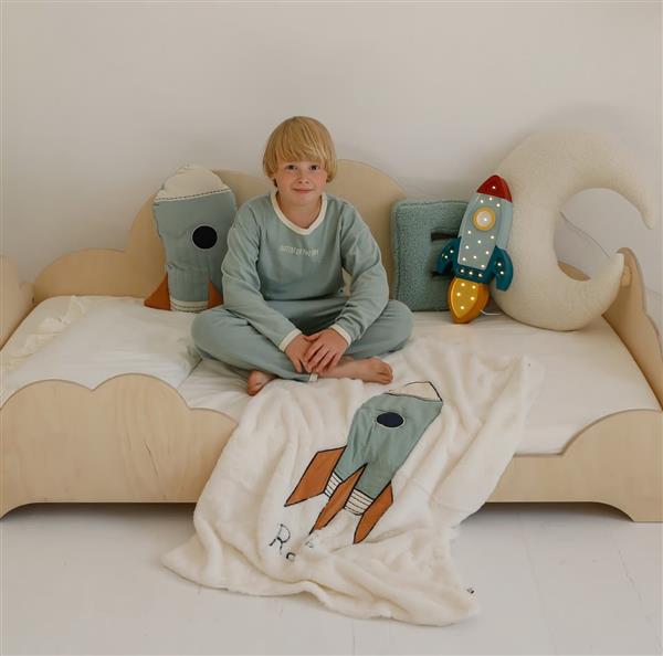 Grote foto kinderbed wolk naturel 90x200 cm naturel 90x200cm kinderen en baby complete kinderkamers