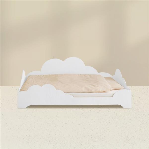 Grote foto kinderbed wolk naturel 90x200 cm naturel 90x200cm kinderen en baby complete kinderkamers