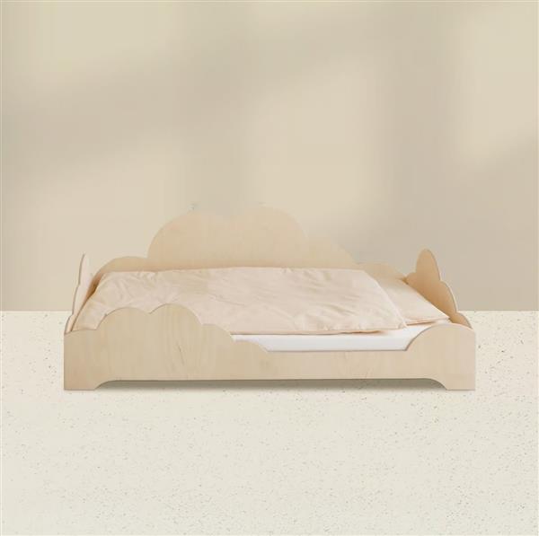 Grote foto peuterbed wolk naturel 80x160 naturel 80x160cm kinderen en baby complete kinderkamers
