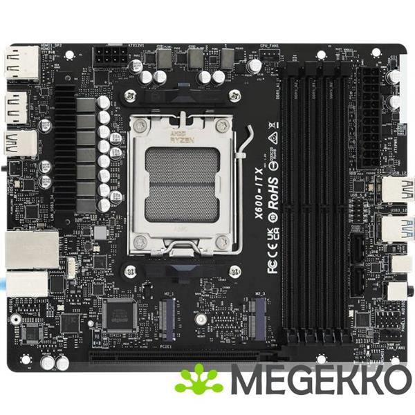 Grote foto asrock deskmeet x600 desktop zwart amd x600 socket am5 computers en software overige computers en software