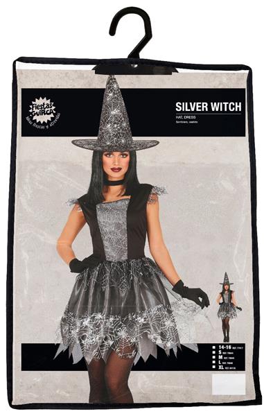 Grote foto heks halloween kostuum dames zilver verzamelen overige verzamelingen