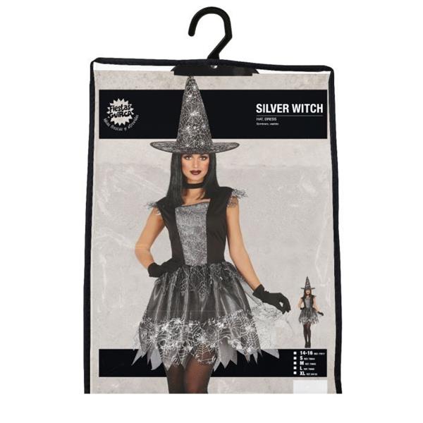 Grote foto heks halloween kostuum dames zilver verzamelen overige verzamelingen