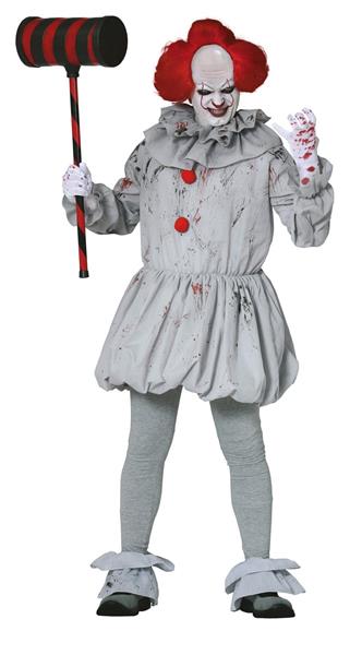 Grote foto killer clown halloween kostuum heren grijs verzamelen overige verzamelingen