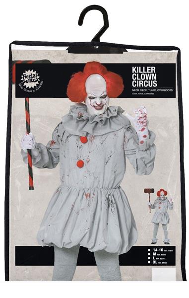 Grote foto killer clown halloween kostuum heren grijs verzamelen overige verzamelingen