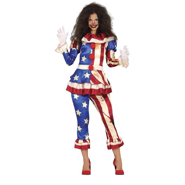 Grote foto clown halloween kostuum dames amirikaanse vlag verzamelen overige verzamelingen