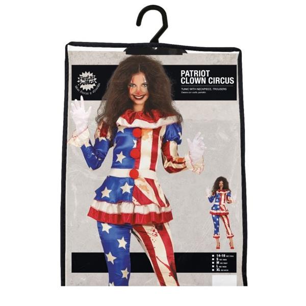 Grote foto clown halloween kostuum dames amirikaanse vlag verzamelen overige verzamelingen