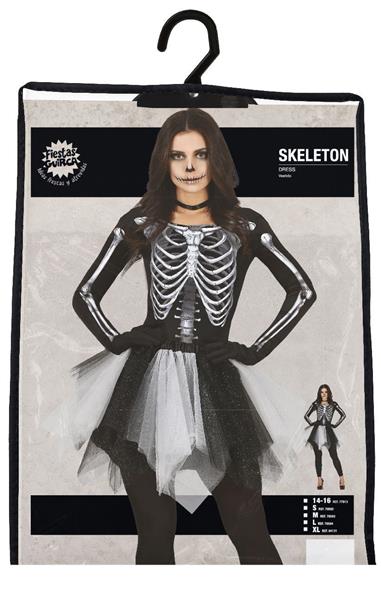Grote foto skelet halloween jurk dames zwart verzamelen overige verzamelingen