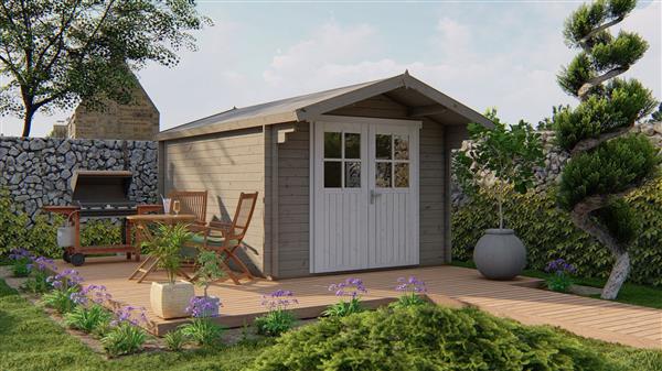 Grote foto tuinhuis pamplona 300 x 400 70cm extra diep tuin en terras tuinhuisjes en blokhutten