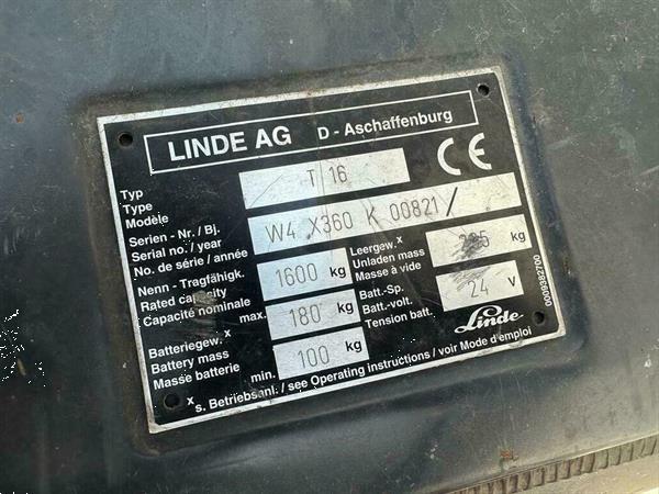 Grote foto vs 22011 elektrische palletwagen linde t16 1600kg doe het zelf en verbouw hefwerktuigen