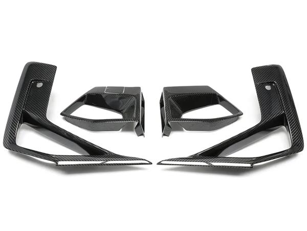 Grote foto dit betreft een set bmw f97 x3m f98 x4m lci carbon voorbumper lucht intake happer cover auto onderdelen tuning en styling