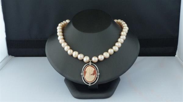 Grote foto parel zoetwater ketting oorhanger set sieraden tassen en uiterlijk kettingen