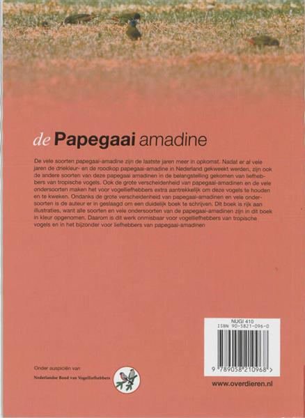 Grote foto de papegaai amadine over dieren 091 boeken hobby en vrije tijd