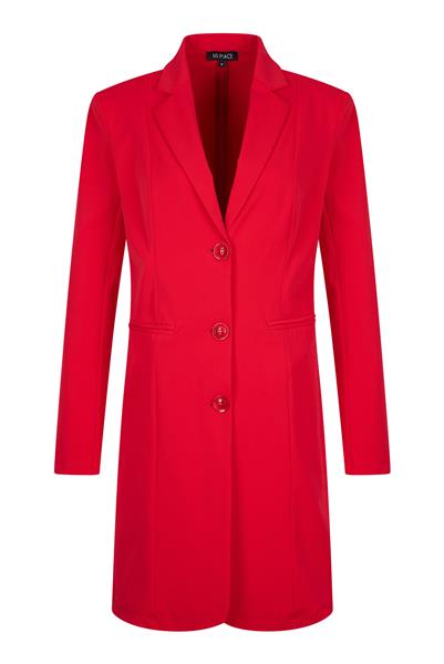 Grote foto travel lange blazer uni 2132 red kleding dames jassen zomer