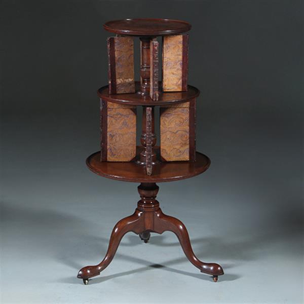 Grote foto stommeknecht of beter nog stommeboekenknecht georgian ca 1800 draaibaar no.222110 antiek en kunst stoelen en banken
