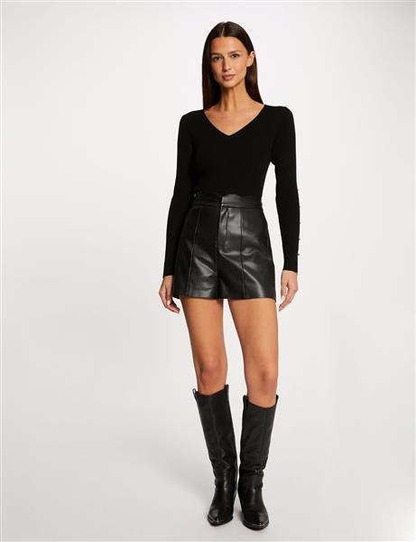 Grote foto trui lange mouwen splitten en knopen 232 maya black kleding dames truien en vesten