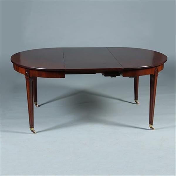 Grote foto coulissetafel met een inleg blad maar geschikt voor meedere inlegbladen no.991910 antiek en kunst stoelen en banken
