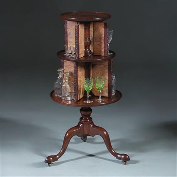 Grote foto stommeknecht of beter nog stommeboekenknecht georgian ca 1800 draaibaar no.222110 antiek en kunst stoelen en banken
