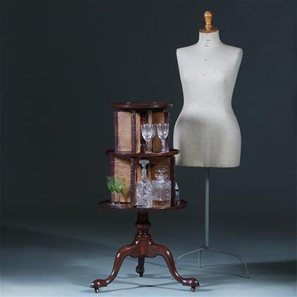 Grote foto stommeknecht of beter nog stommeboekenknecht georgian ca 1800 draaibaar no.222110 antiek en kunst stoelen en banken