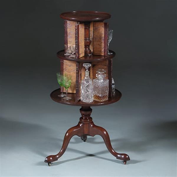 Grote foto stommeknecht of beter nog stommeboekenknecht georgian ca 1800 draaibaar no.222110 antiek en kunst stoelen en banken