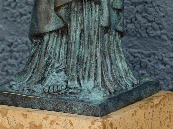 Grote foto een bronzen beeld sculptuur van the statue of liberty tuin en terras tuindecoratie